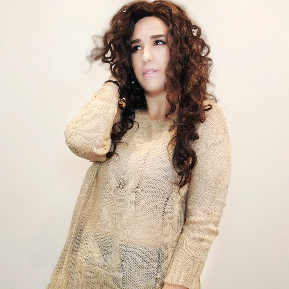 EASEL COZY SOFT KNIT V NECK DISTRESSED SWEATER